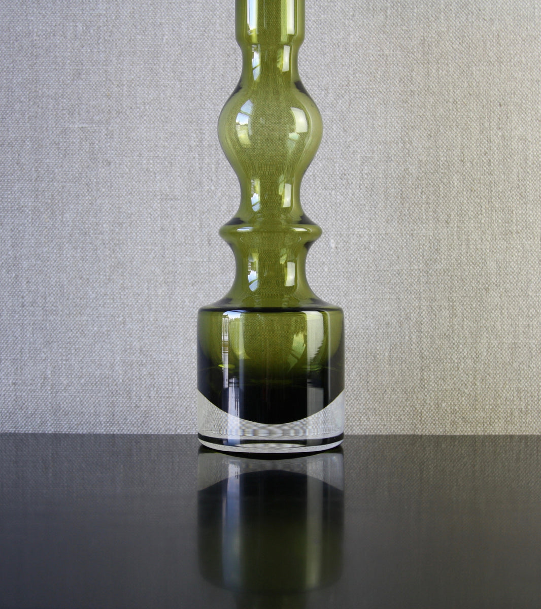 Olive Green Model 1945 "Pompadour" Vase / Candlestick / Nanny Still, 1966