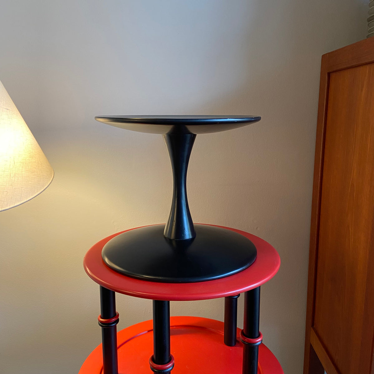 Vintage Black Lacquered Nanna Ditzel 'Toadstool'