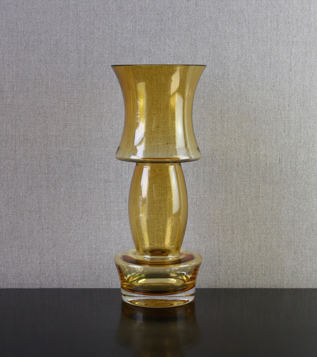 Amber 'Dumbbell' Vase by Tamara Aladin, C. 1970
