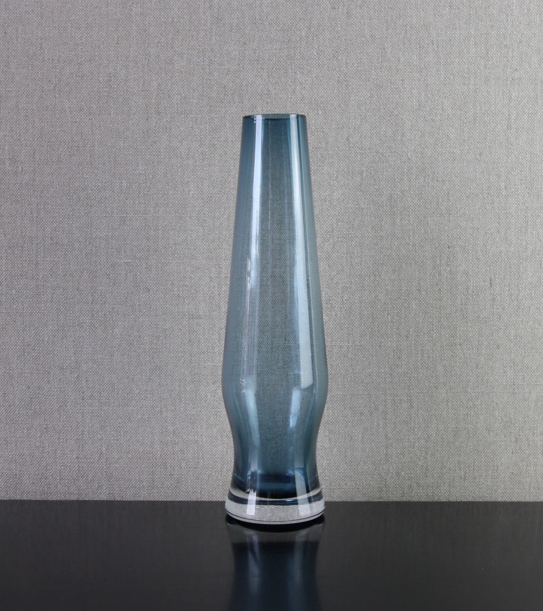 Steel Blue 'Windsock' Vase by Tamara Aladin, Circa 1965