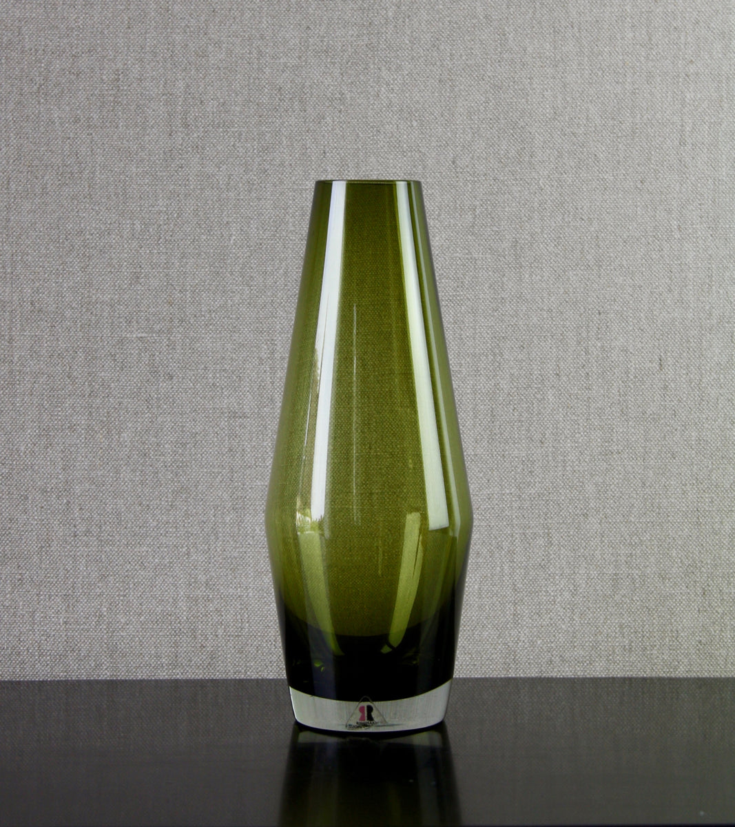 Olive Green Large 'Tapered' Vase by Tamara Aladin, C. 1970