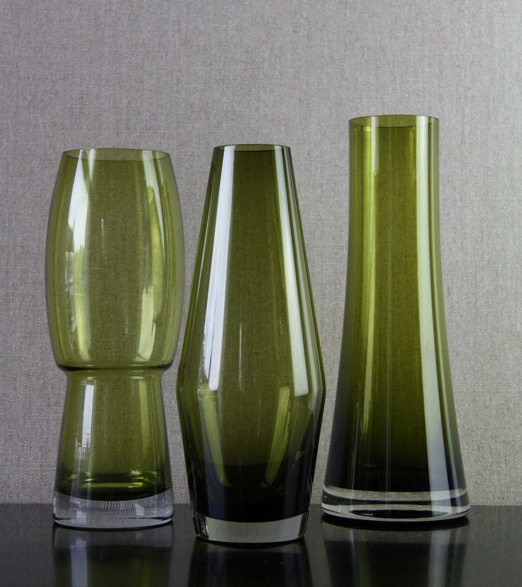 Olive Green 'Tapered' Large Vase / Tamara Aladin, C. 1965