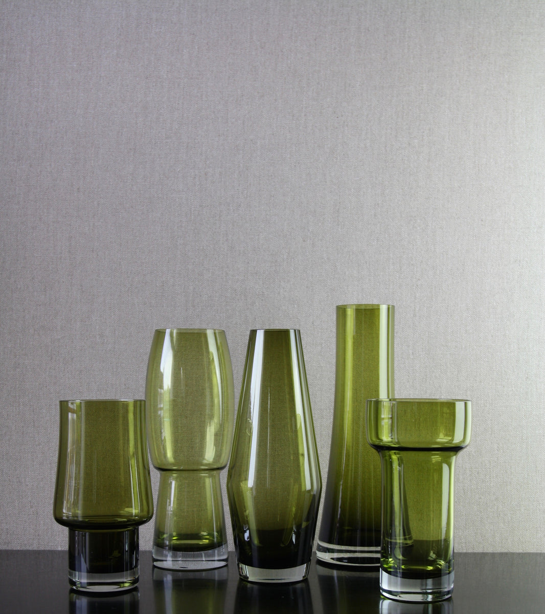 Olive Green Model 1576 Vase / Tamara Aladin, C. 1970