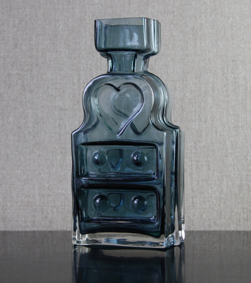 Steel Blue Model 1306 "Piironki" (Bureau) Vase / Helena Tynell, 1968