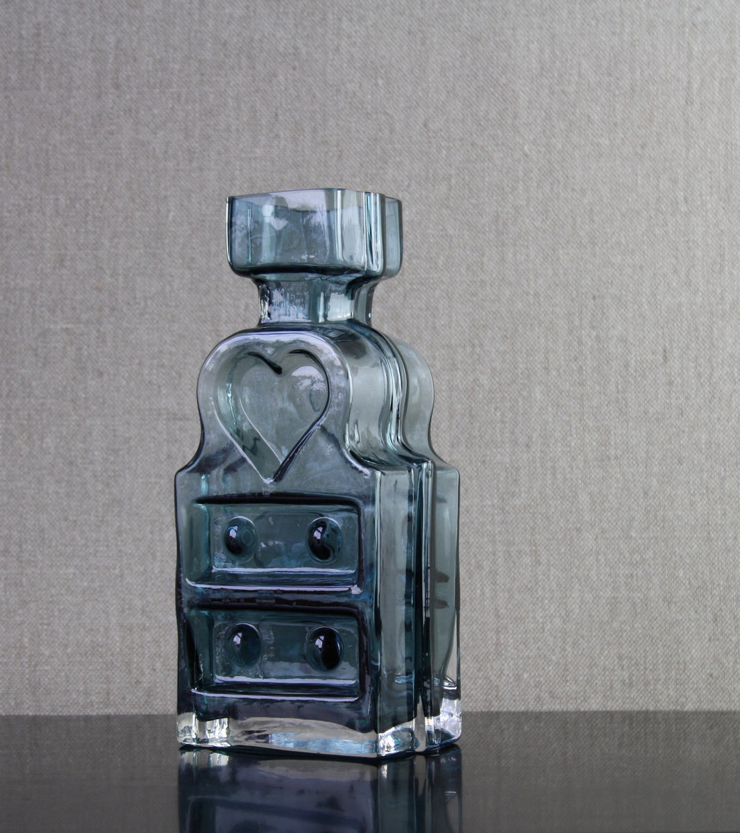 Steel Blue Model 1306 "Piironki" (Bureau) Vase / Helena Tynell, 1968