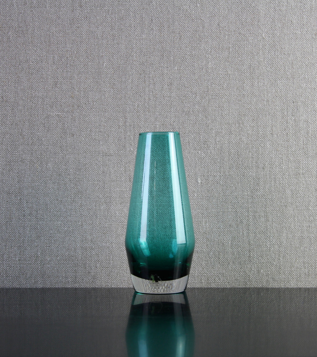 Teal 'Tapered' Small Vase / Tamara Aladin, C. 1965