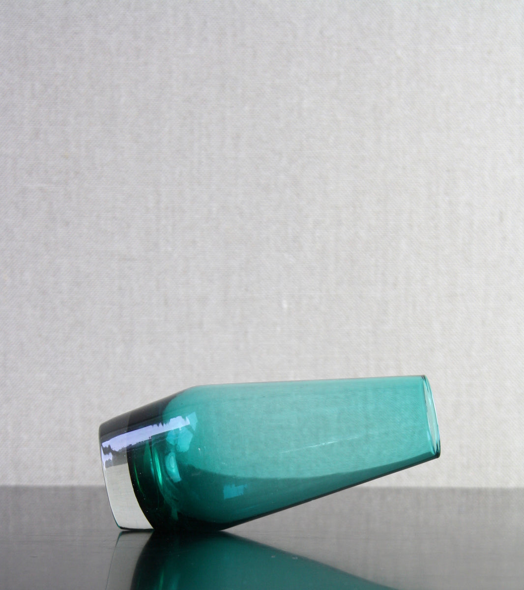 Teal 'Tapered' Small Vase / Tamara Aladin, C. 1965