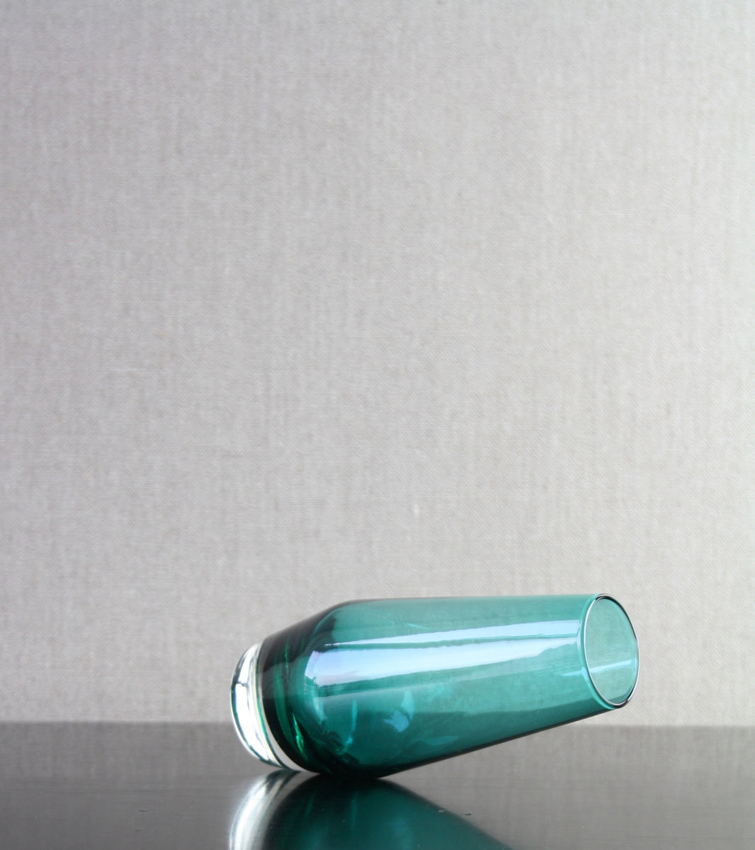 Teal 'Tapered' Small Vase / Tamara Aladin, C. 1965