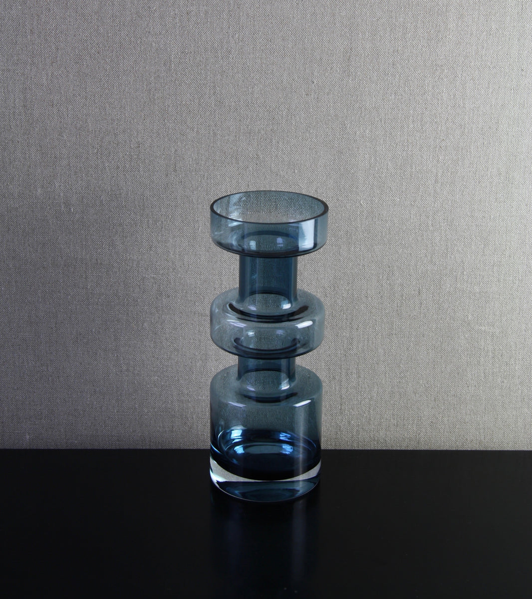 Steel Blue 'Cog' Vase / Tamara Aladin, C. 1970