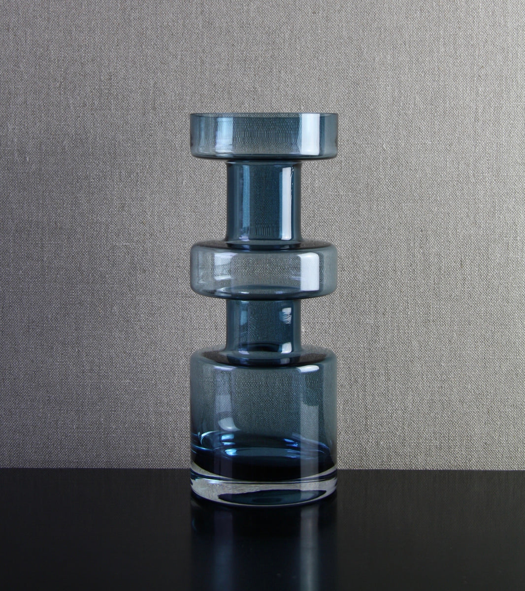 Steel Blue 'Cog' Vase / Tamara Aladin, C. 1970