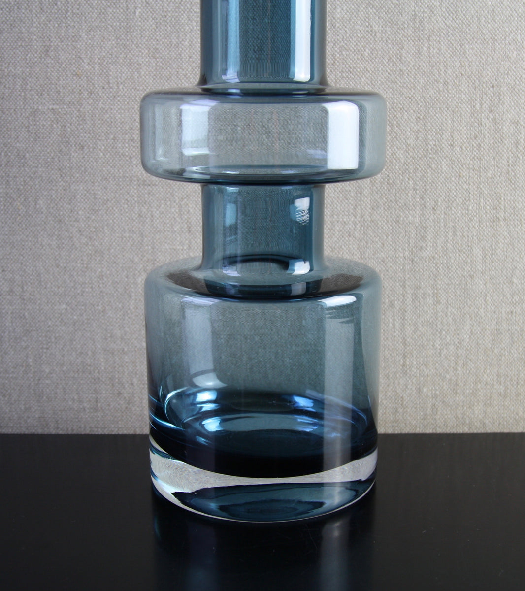 Steel Blue 'Cog' Vase / Tamara Aladin, C. 1970