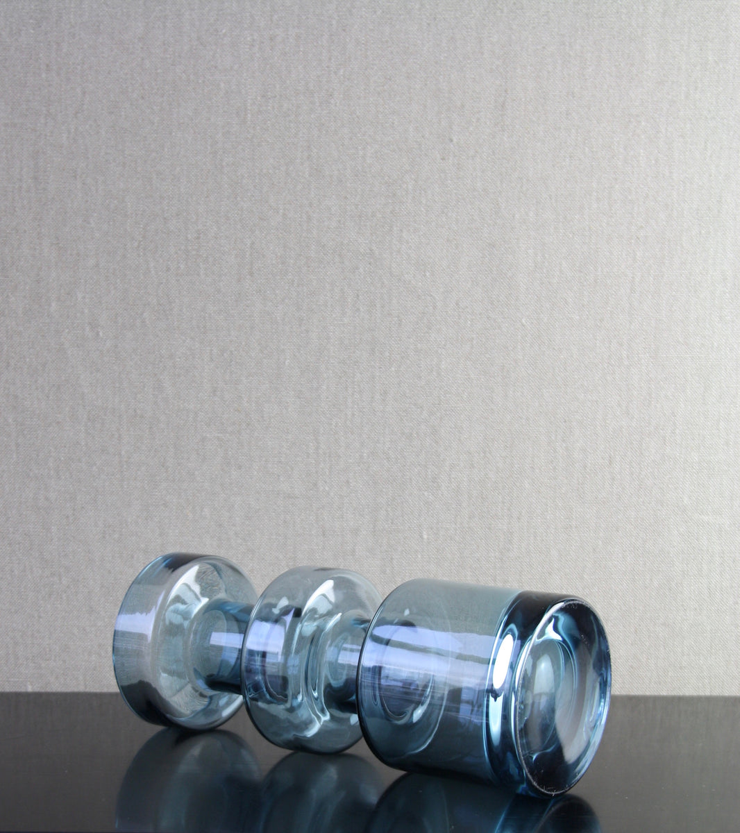 Steel Blue 'Cog' Vase / Tamara Aladin, C. 1970