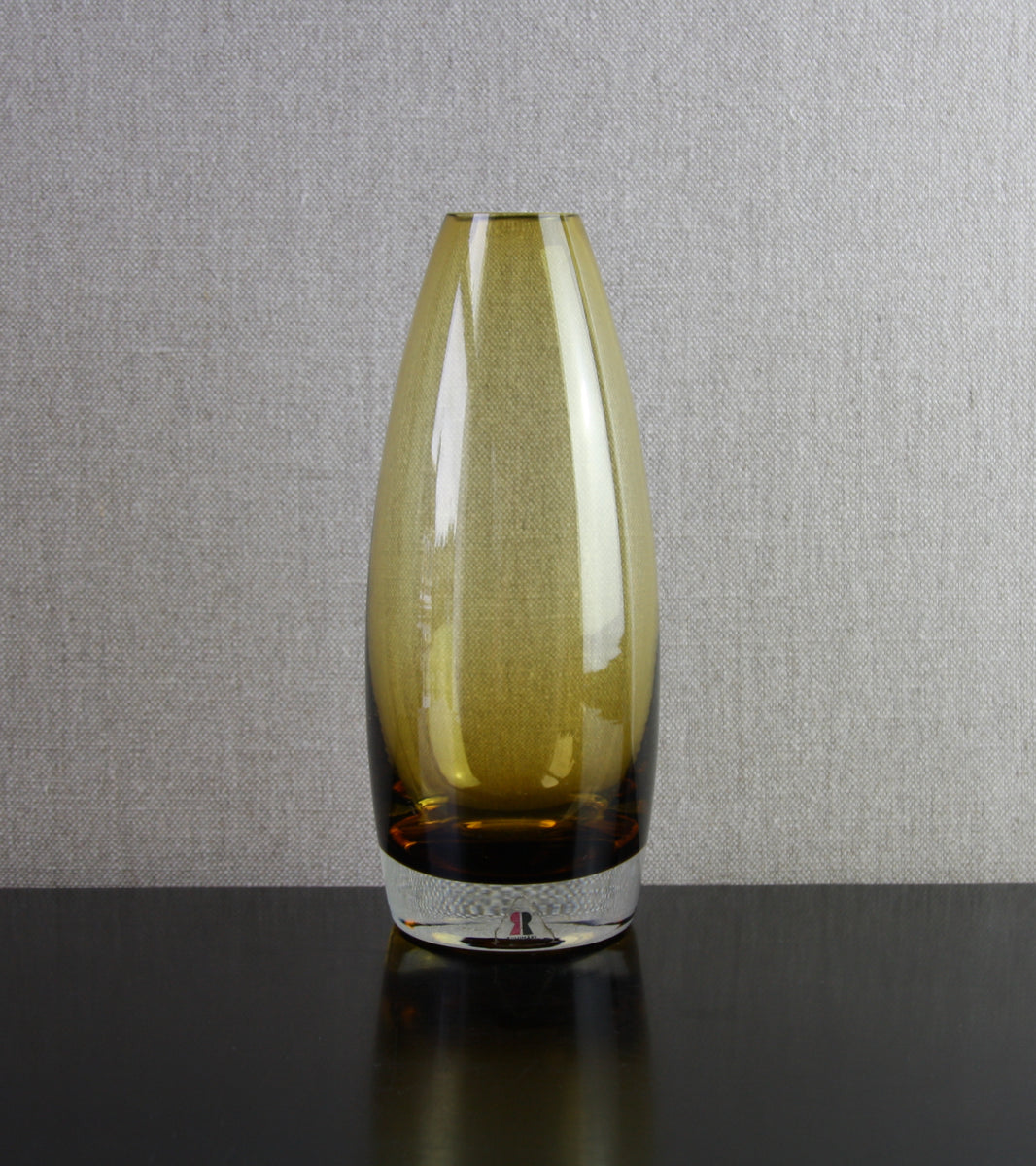 Model 1365 'Torpedo' Vase in Amber by Tamara Aladin, C. 1965