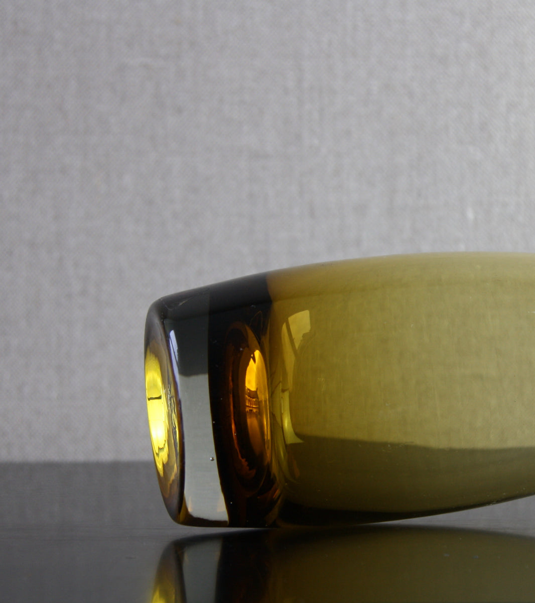 Model 1365 'Torpedo' Vase in Amber / Tamara Aladin, C. 1965