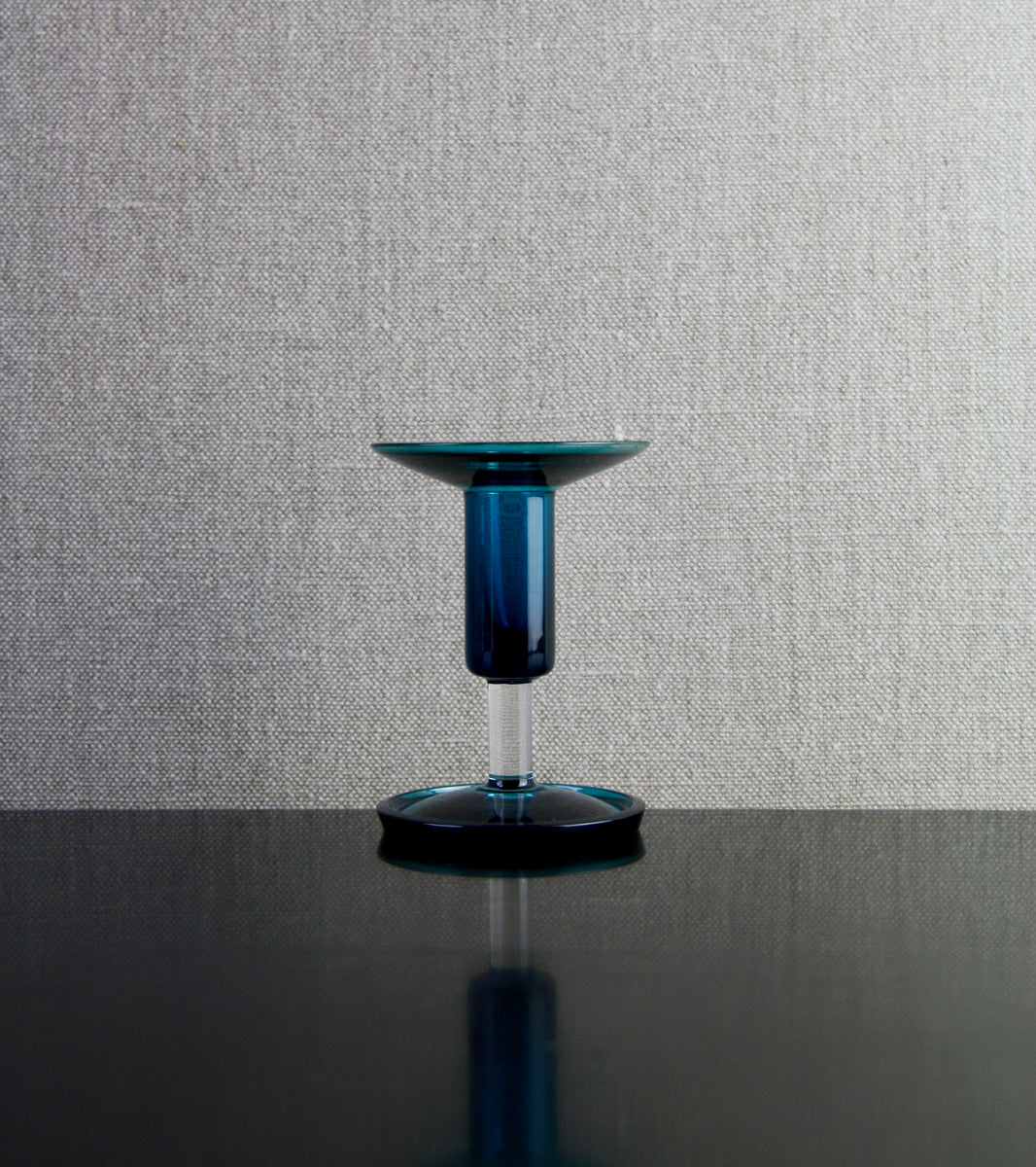 Turquoise Harlekiini (Harlequin) Candle Stick by Nanny Still, 1958