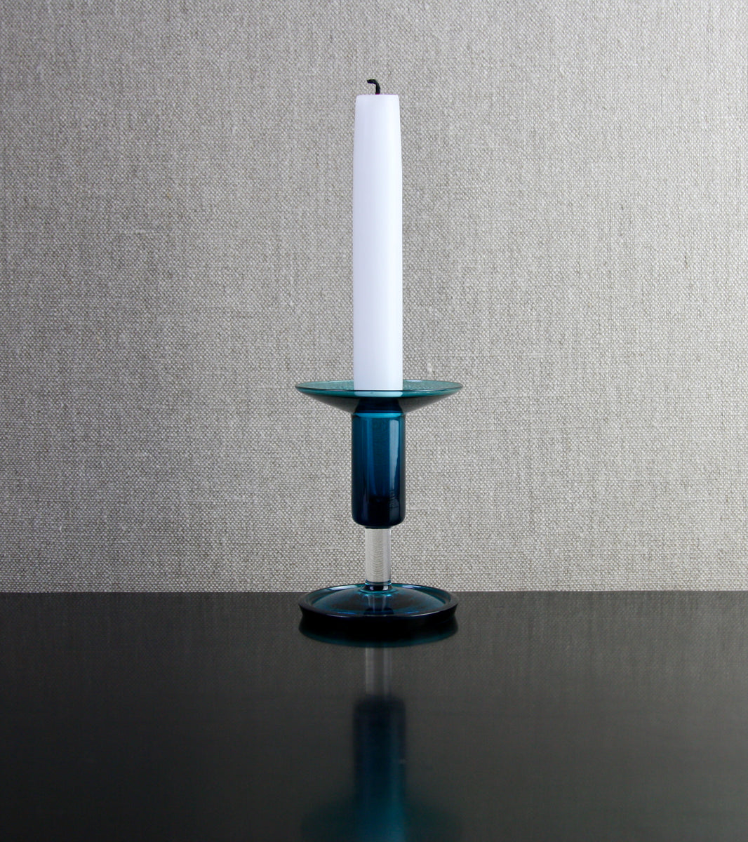 Turquoise Harlekiini (Harlequin) Candle Stick / Nanny Still, 1958