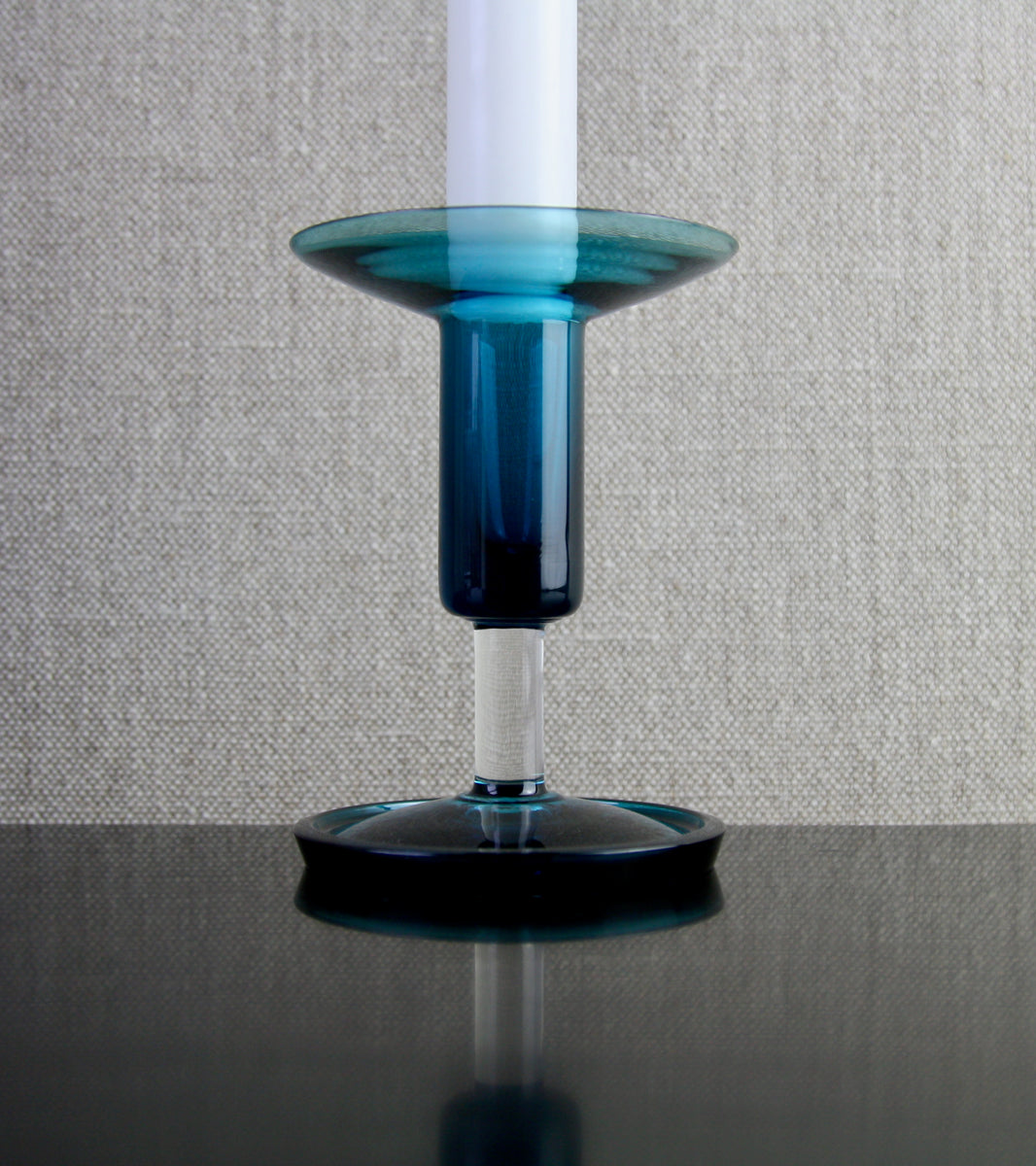 Turquoise Harlekiini (Harlequin) Candle Stick / Nanny Still, 1958