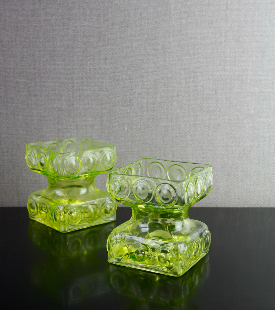 Pair of Uranium Model 2159 "Kehrä" Reversible Candlesticks / Tamara Aladin, 1968