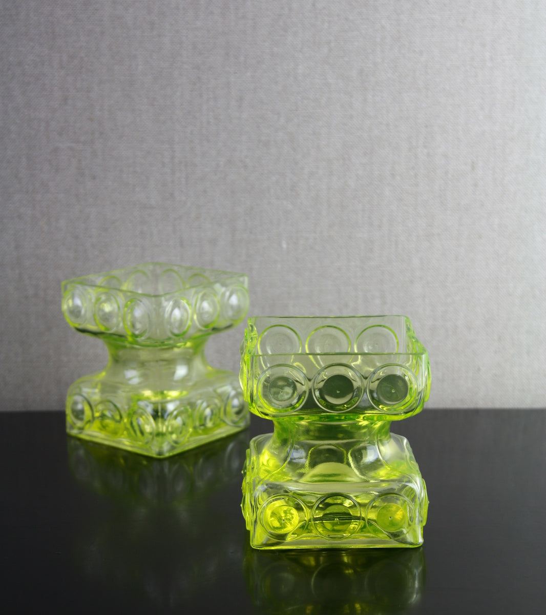 Pair of Uranium Model 2159 "Kehrä" Reversible Candlesticks / Tamara Aladin, 1968