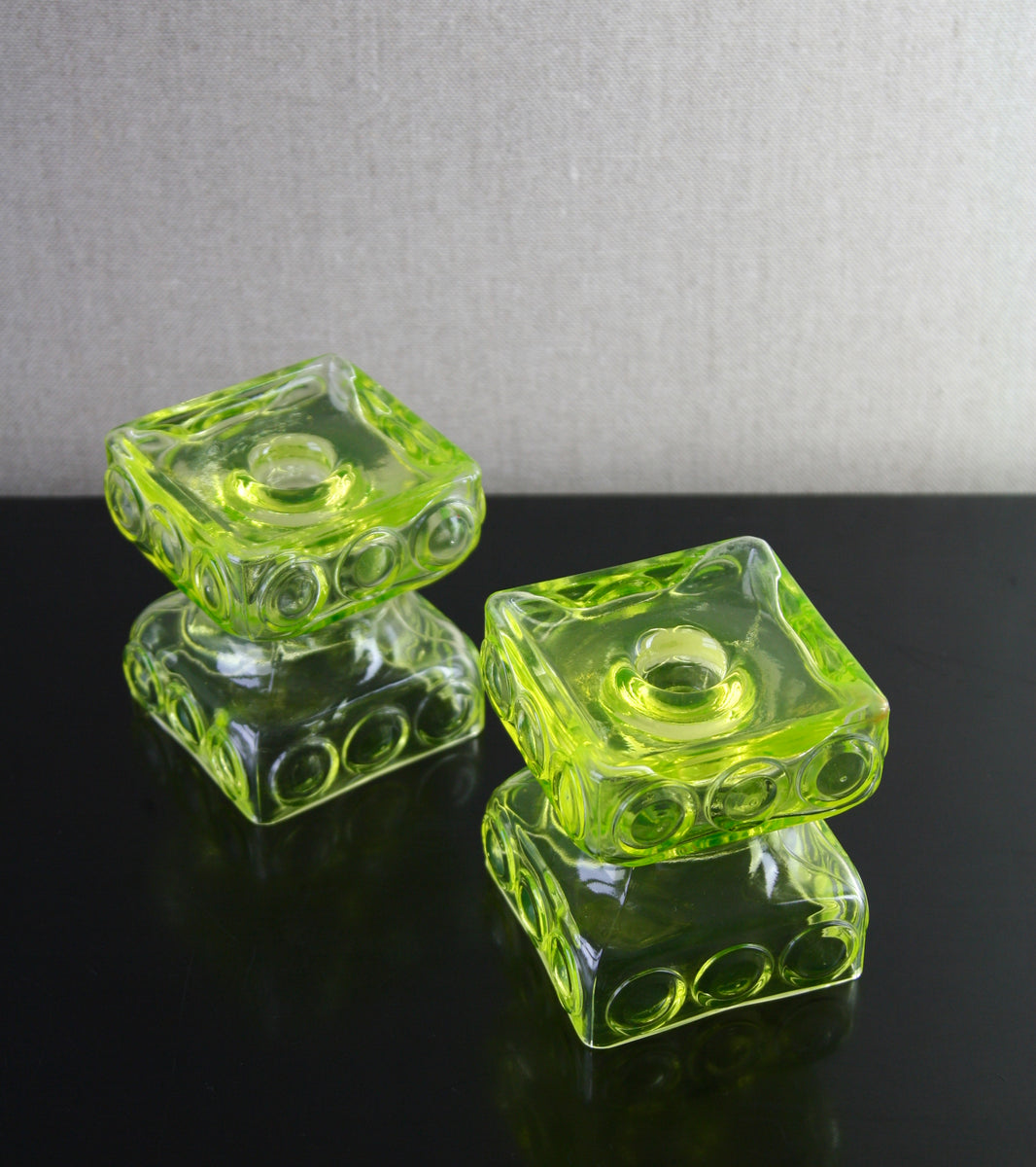 Pair of Uranium Model 2159 "Kehrä" Reversible Candlesticks / Tamara Aladin, 1968