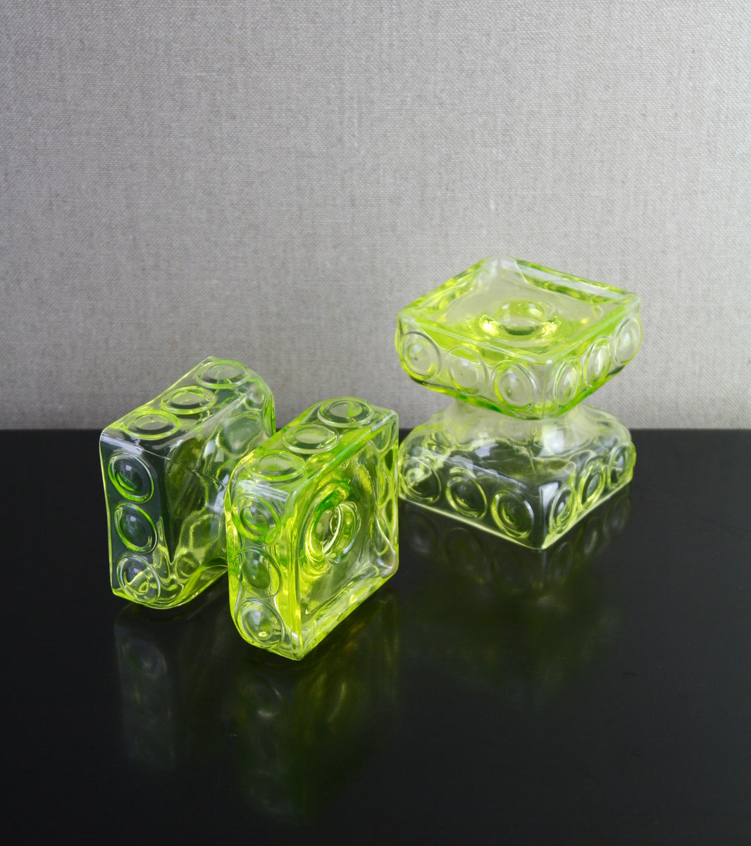 Pair of Uranium Model 2159 "Kehrä" Reversible Candlesticks / Tamara Aladin, 1968