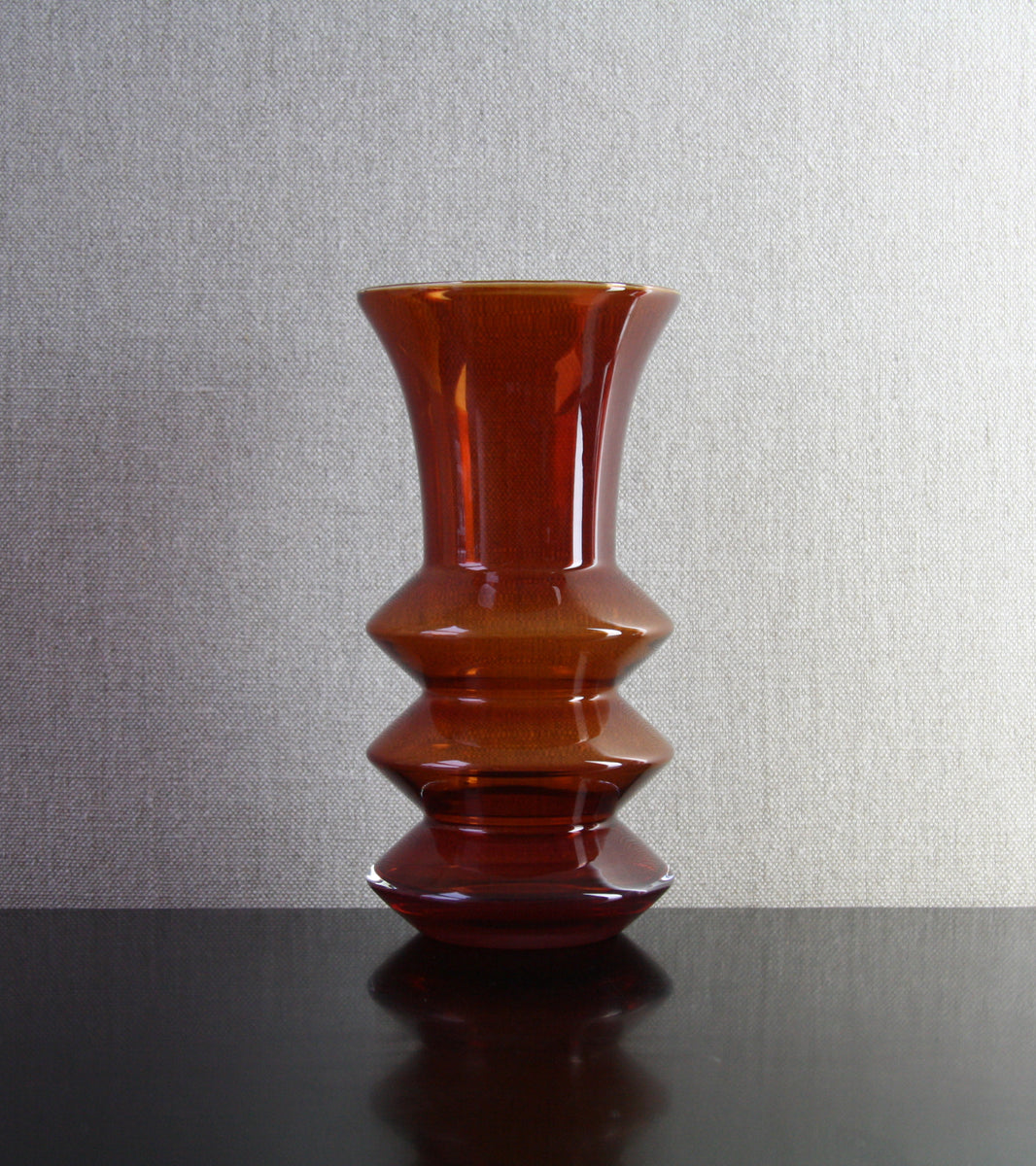 Dark Red 'Concertina' Vase / Tamara Aladin C. 1970