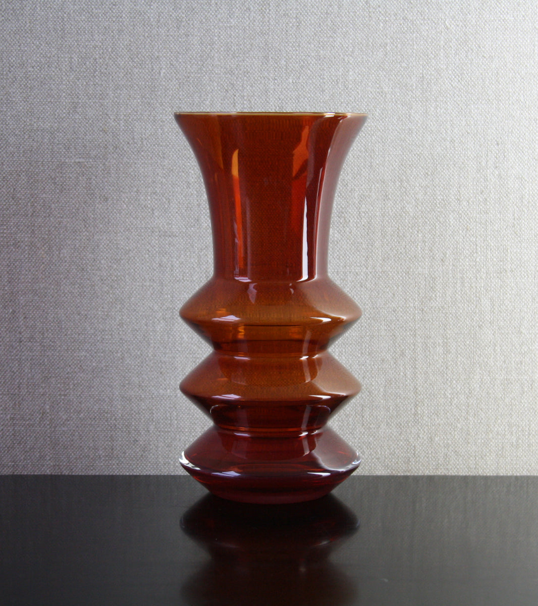 Dark Red 'Concertina' Vase by Tamara Aladin C.1970