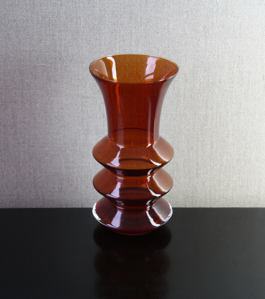 Dark Red 'Concertina' Vase / Tamara Aladin C. 1970