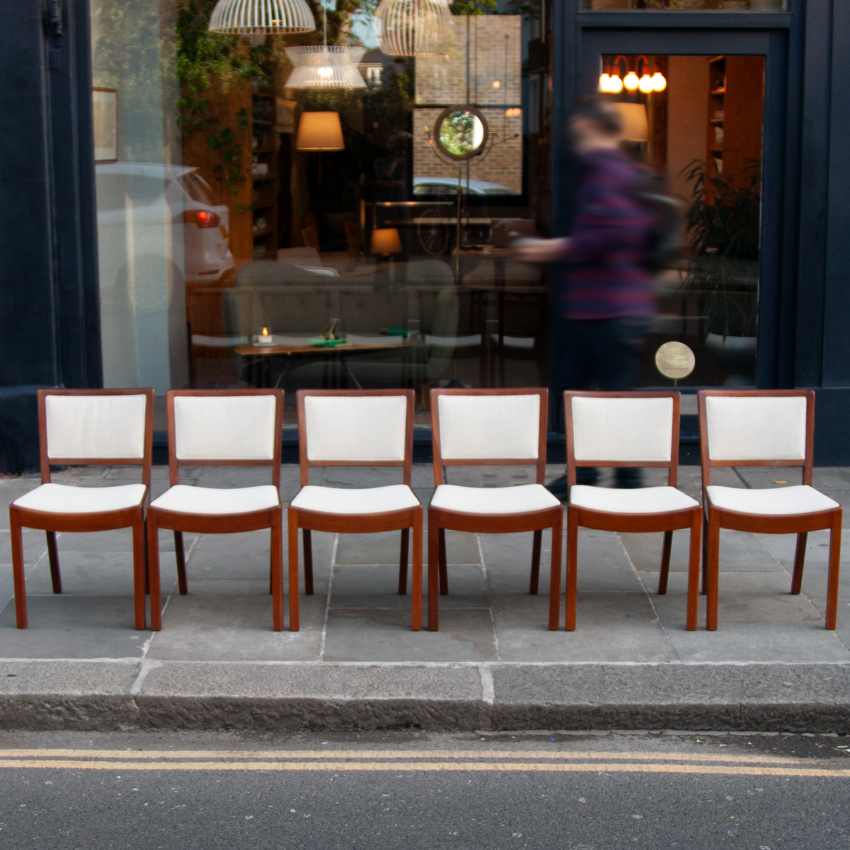 Cuban Mahogany Dining Table & Set of Six Chairs / Tove & Edvard Kindt-Larsen, 1930s