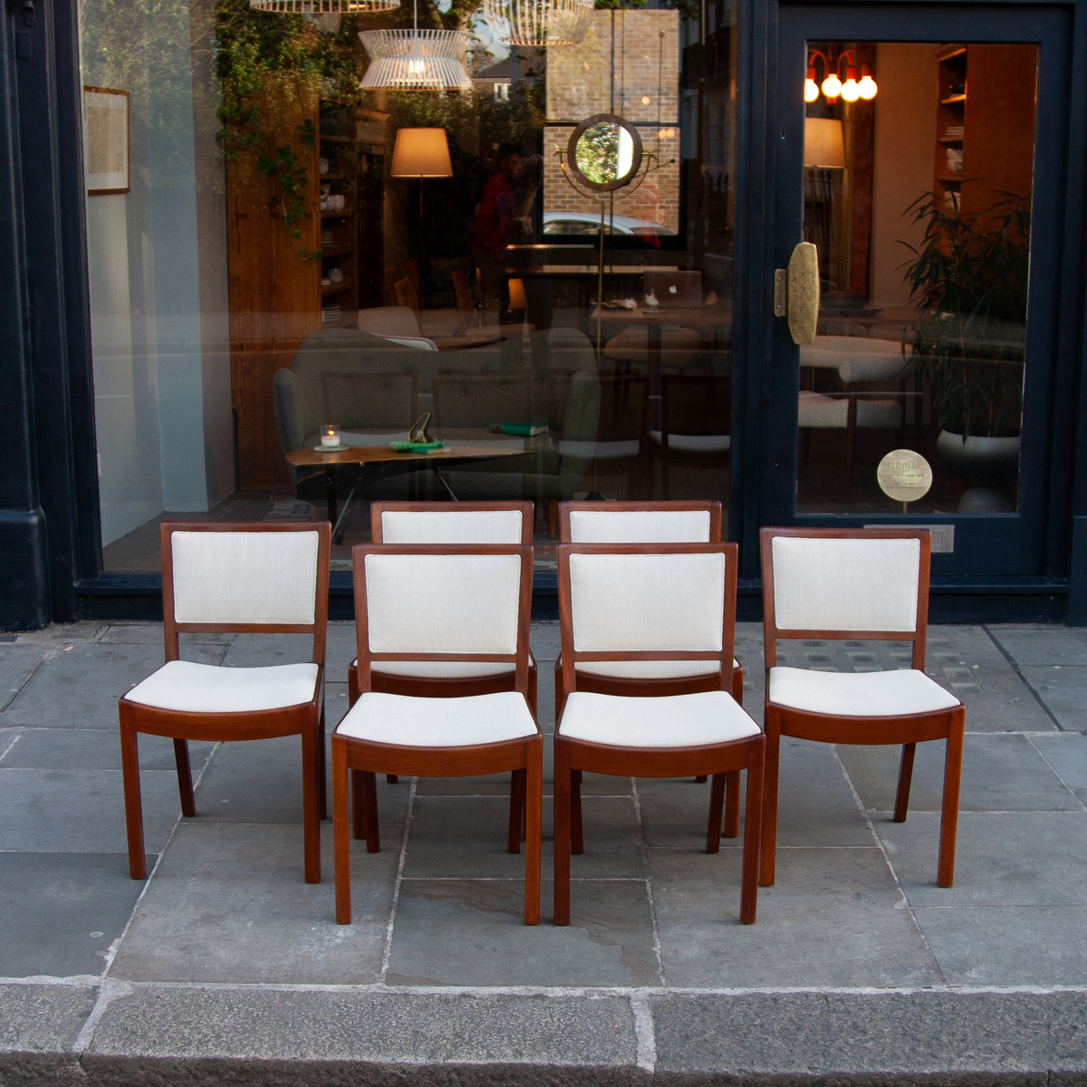 Cuban Mahogany Dining Table & Set of Six Chairs / Tove & Edvard Kindt-Larsen, 1930s