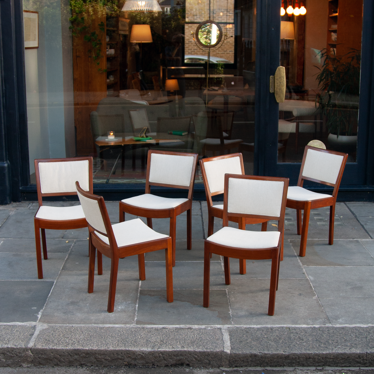 Cuban Mahogany Dining Table & Set of Six Chairs / Tove & Edvard Kindt-Larsen, 1930s