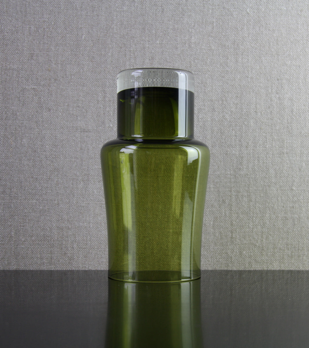 Olive Green 'Wide Flute' Vase / Tamara Aladin, C. 1970
