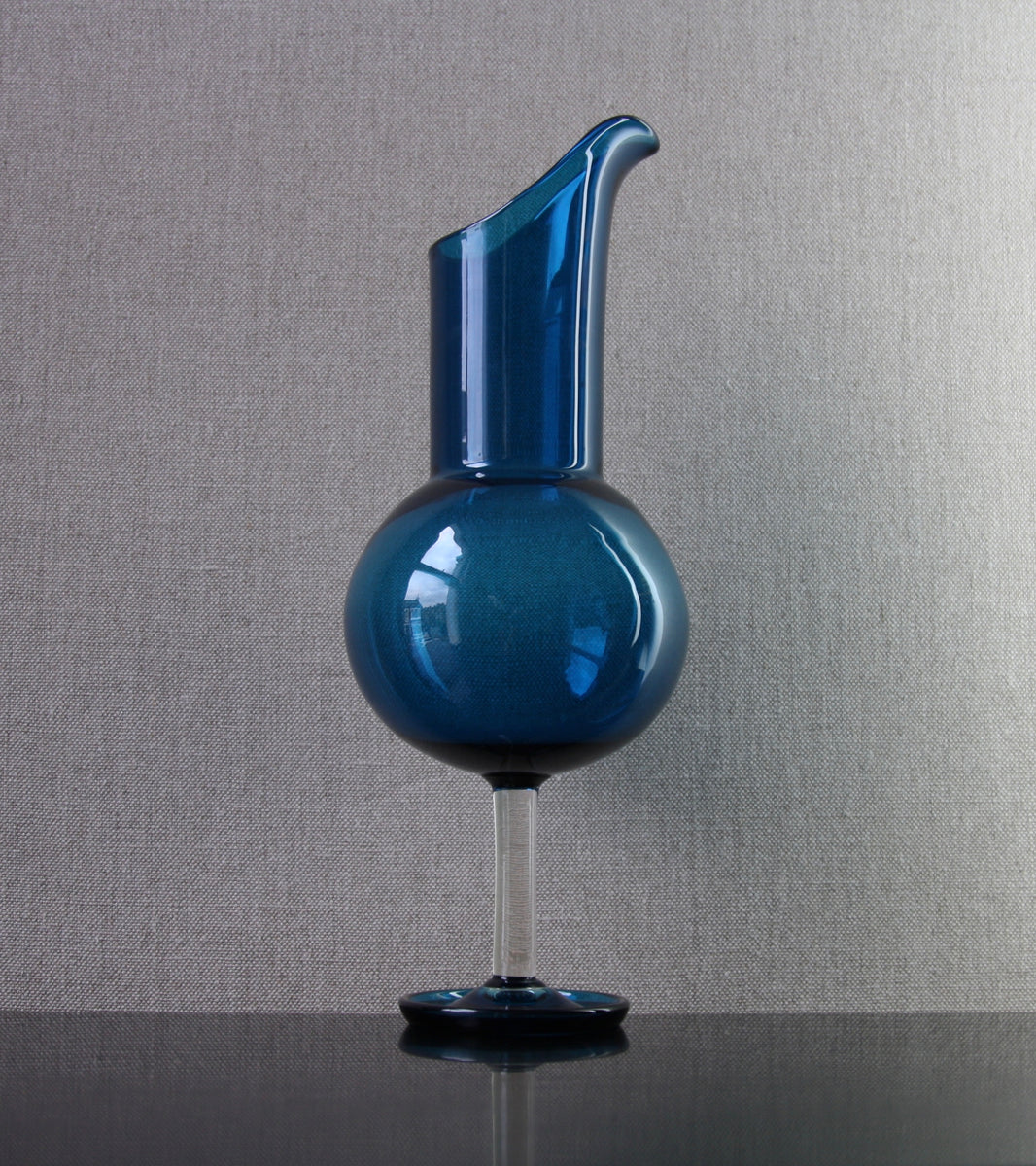 Turquoise "Harlekiini: Vinejug" & 6 Glasses [Model 1744] / Nanny Still, 1958