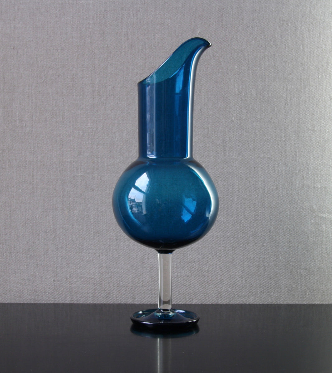 Turquoise "Harlekiini: Vinejug" & 6 Glasses [Model 1744] / Nanny Still, 1958