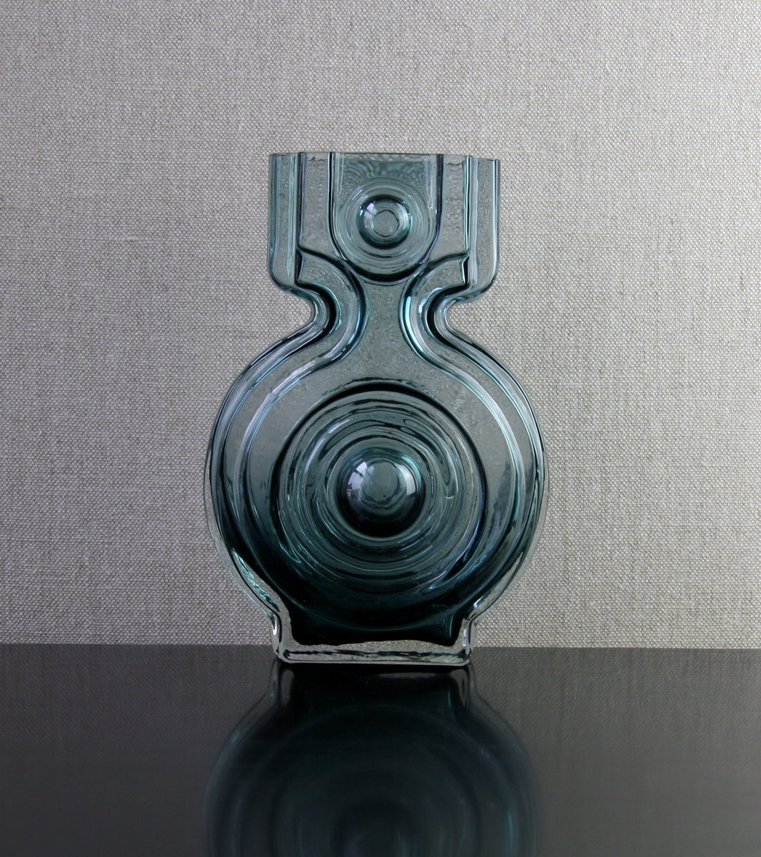 Steel Blue Model 1311 "Aitanlukko" (Storehouse Lock) Vase by Helena Tynell, 1968