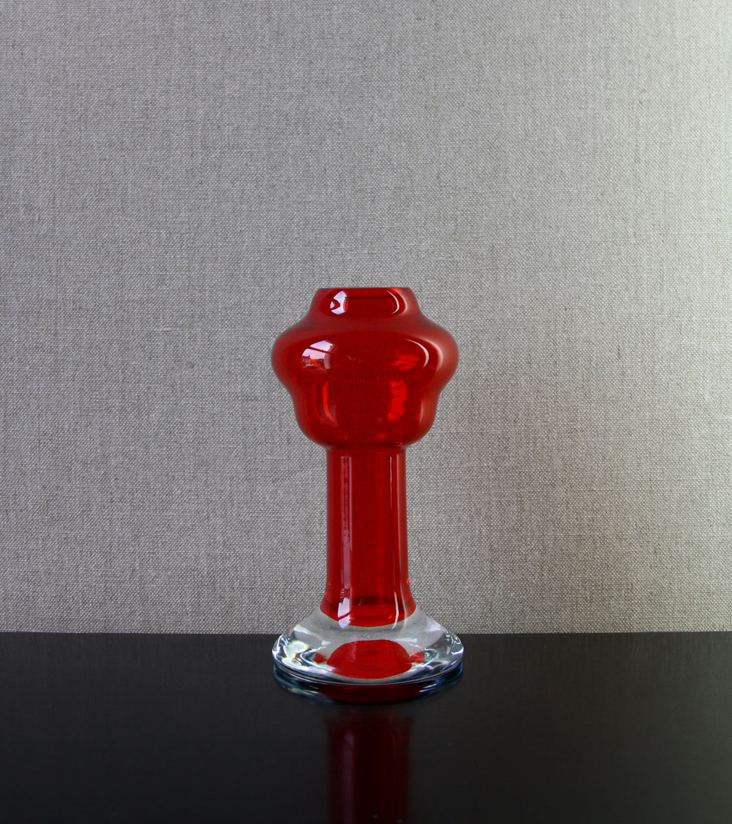 Trio of Ruby Red "Puisto" (Garden) Vases / [Model 1321, 1322, 1324] / Ulla-Maija Vikman, 1968