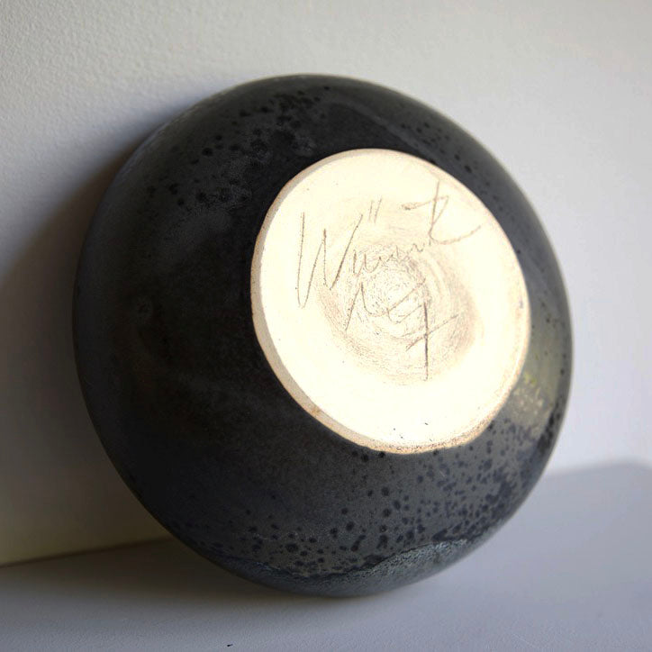 Large Shallow Bowl / Black / Shape #13, Glaze E