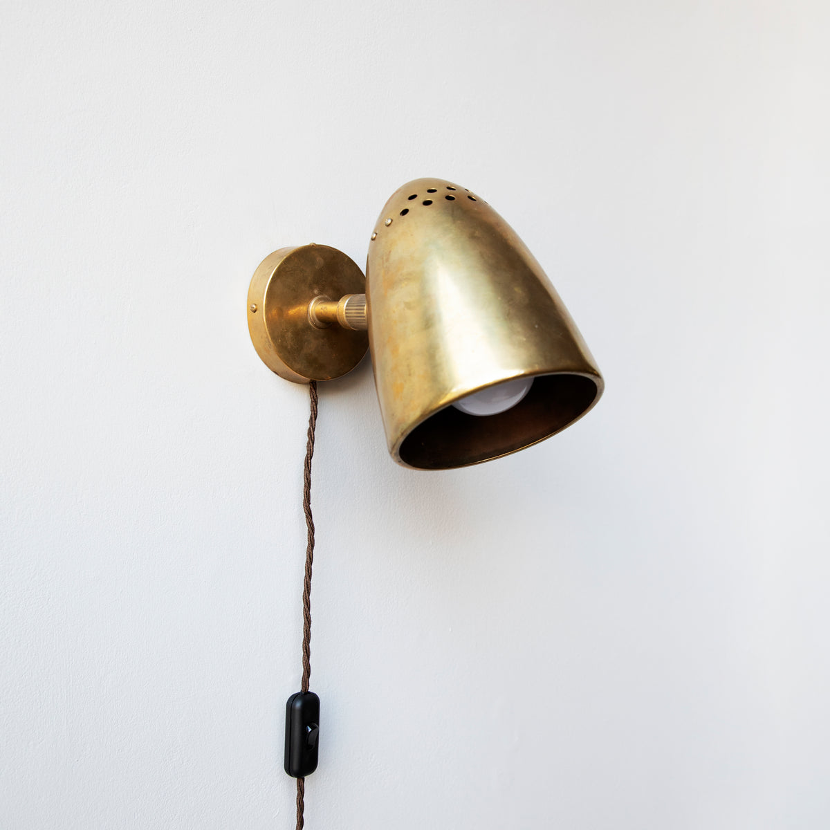 Machine Age Aesthetic Brass Lamp / France, 1930s