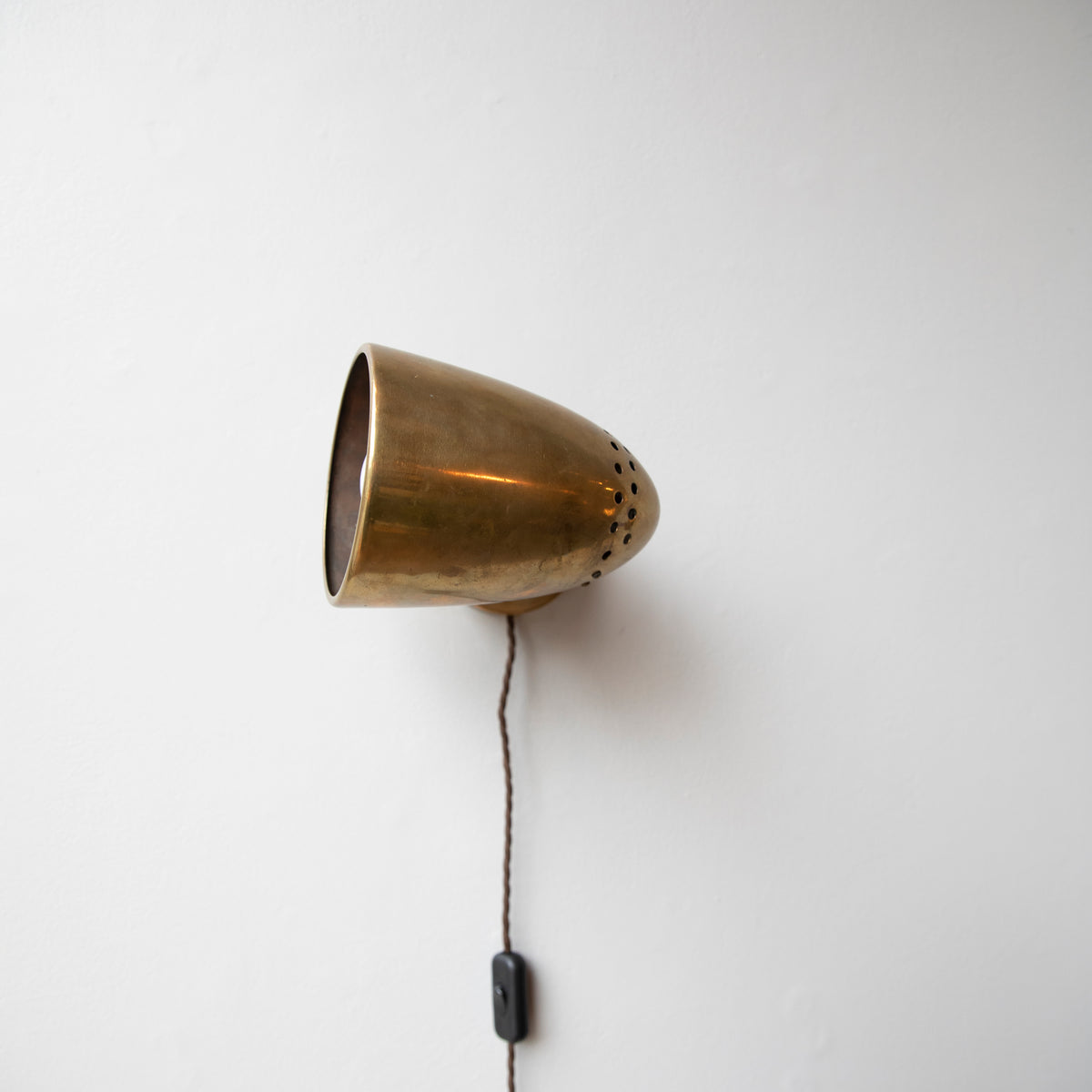 Machine Age Aesthetic Brass Lamp / France, 1930s