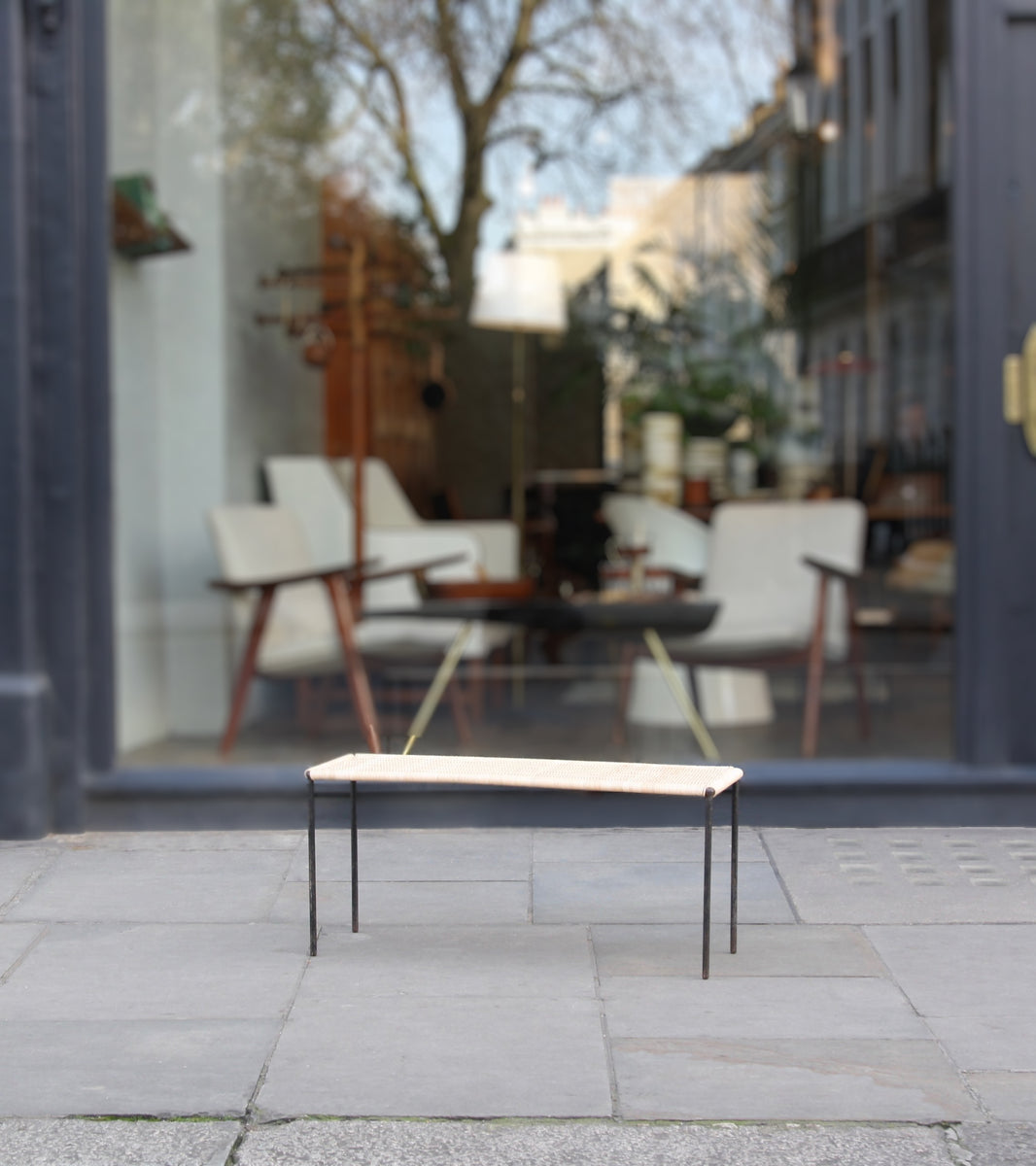 Long Rectangular Wicker Table / Carl Auböck II