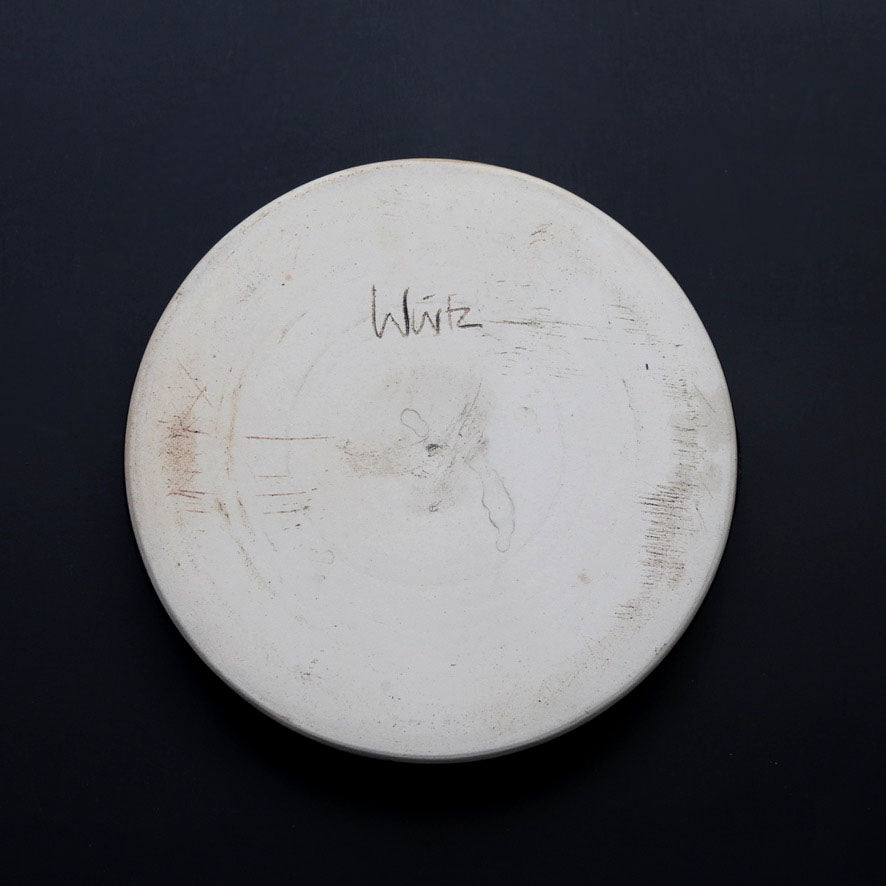 Medium Rimmed Plate / Black / Shape #4, Glaze E