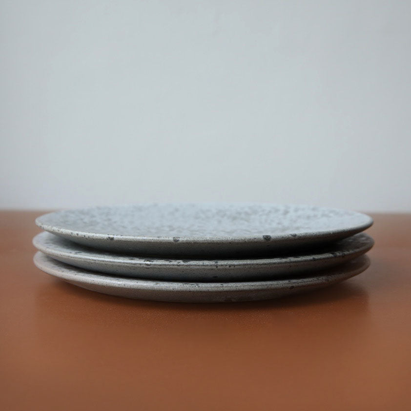 Medium Flat Plate / Grey / Shape #5, Glaze G