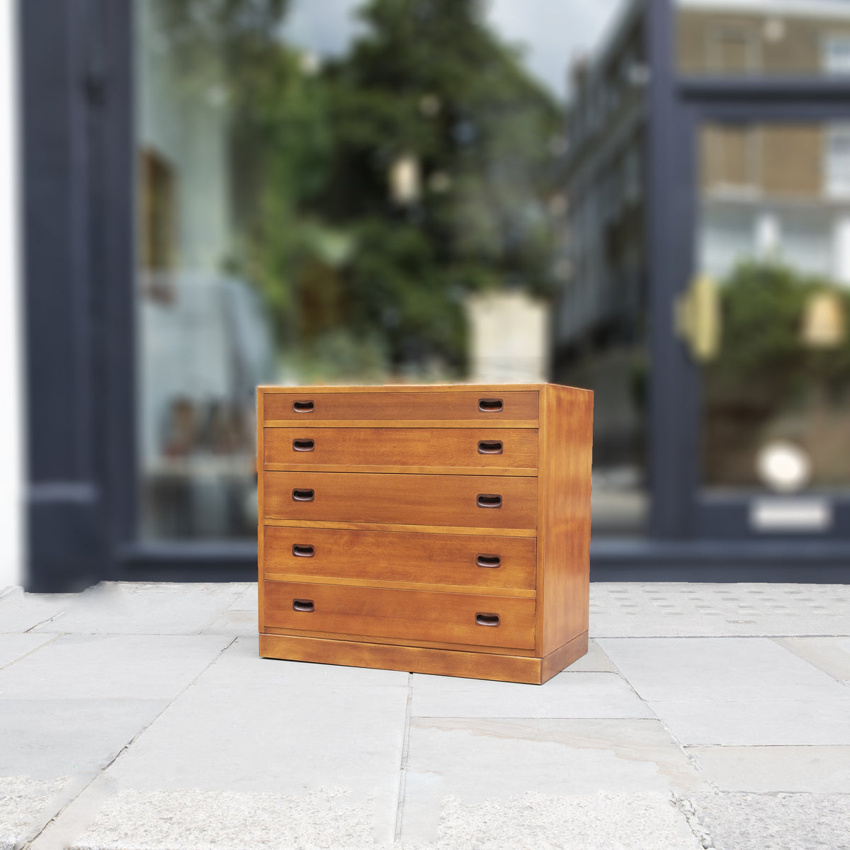 Elegant Beech Chest Of Drawers / Tove & Edvard Kindt-Larsen