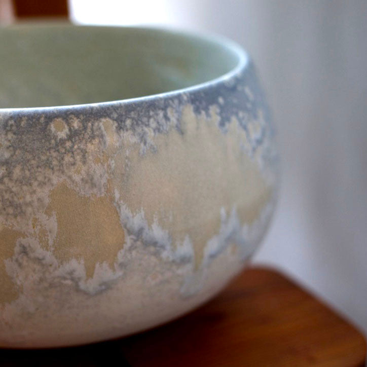 Small Cauldron Shaped Bowl <br> Opalescent Glaze