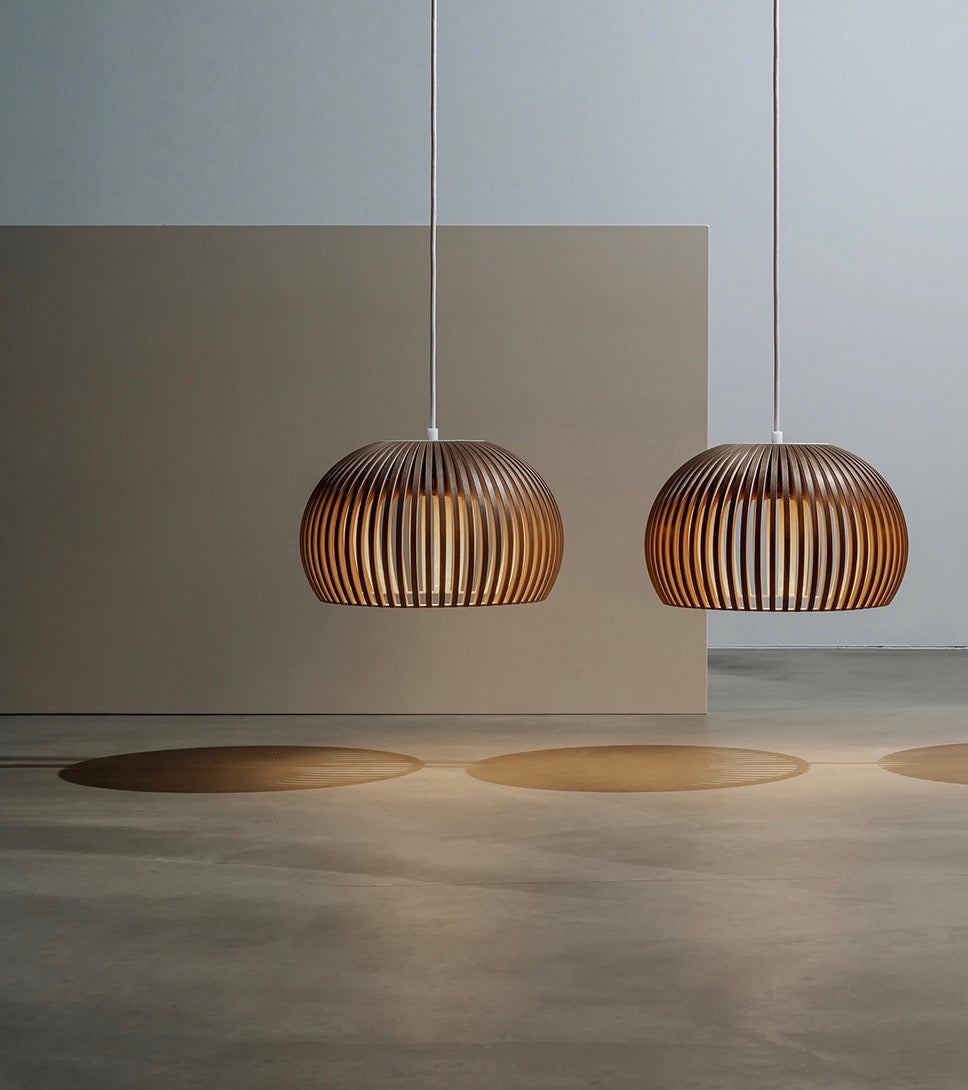 Secto Atto 5000 Wooden Pendant Light in 4 finishes from Sigmar London