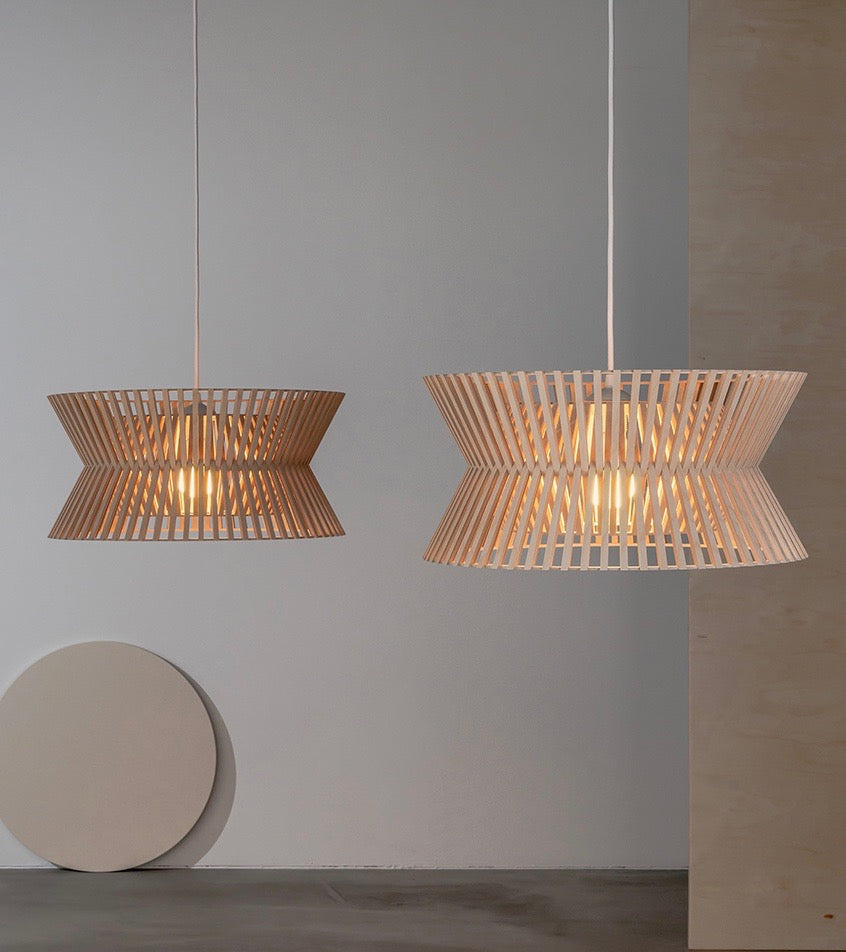 Secto Kontro 6000 Pendant Light in wood from Sigmar London
