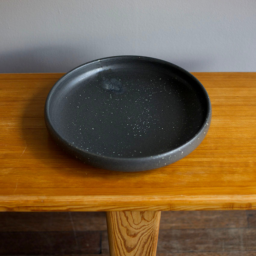 Serving Platter / Black & White / Shape #15, Glaze F