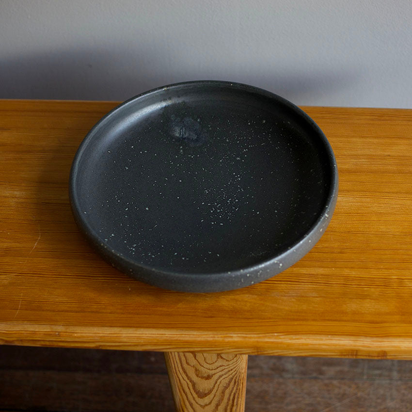Serving Platter / Black & White / Shape #15, Glaze F
