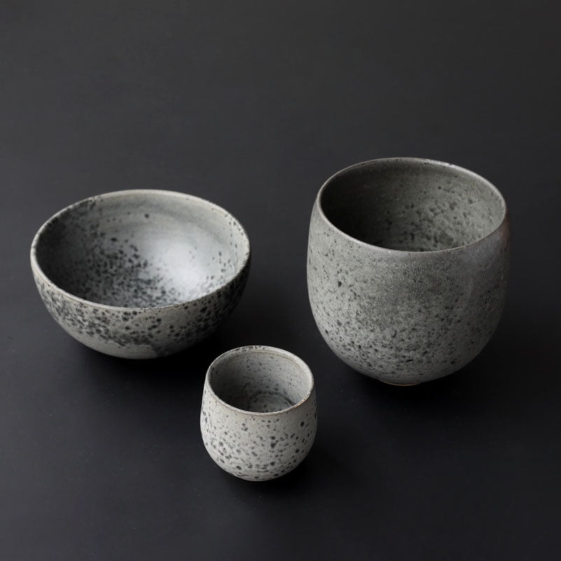 Small Bonshō Bell Shaped Planter <br> Grey Glaze