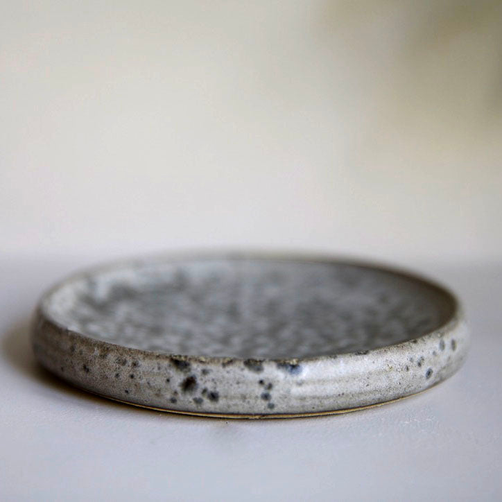 Small Rimmed Plate / Grey / Shape #2, Glaze G